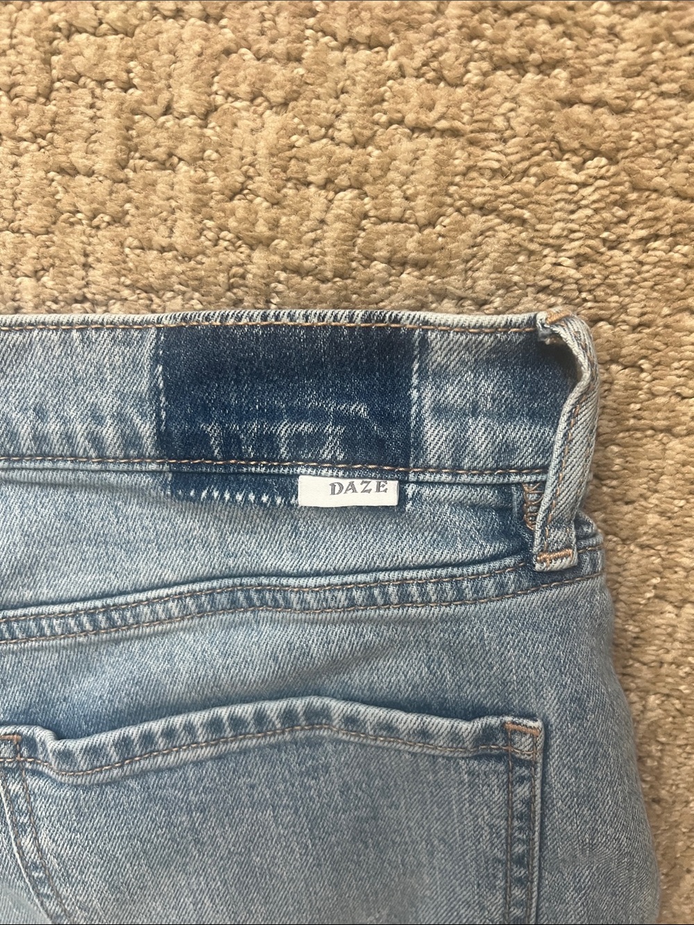 DAZE Straight Leg Jeans in Light Wash Blue - Picture 6 of 12